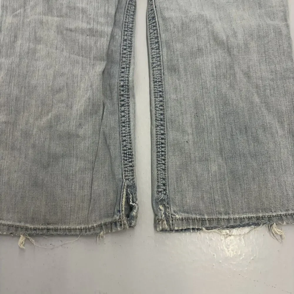 Vintage Y2k BKE Denim Blue Distressed Bootcut Jeans 34x29